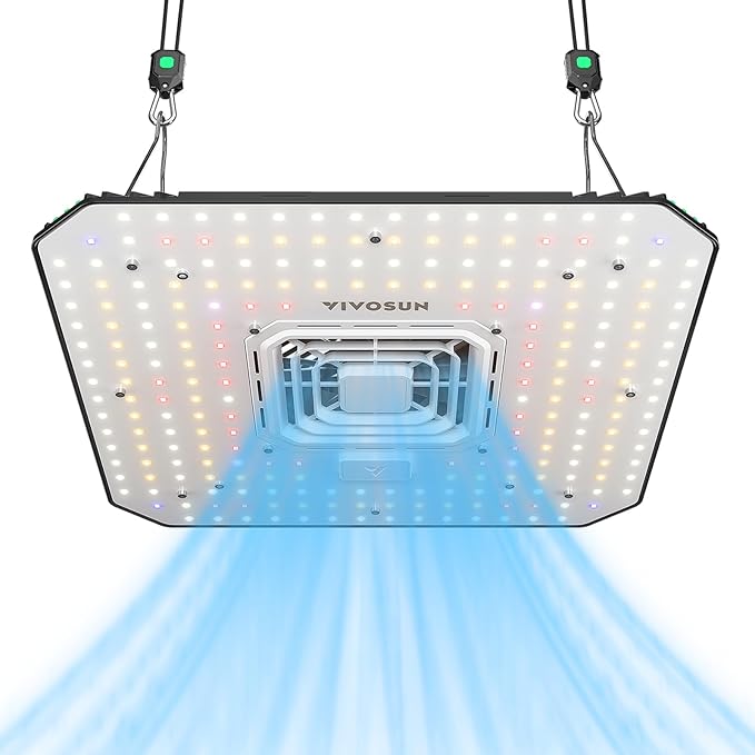 VIVOSUN AeroLight A100, Tunable Spectrum, LED Grow Light 100W w/Integrated Circulation Fan, Compatible with App, Used with Growhub Controller E42A/E25 to Achieve More Functions