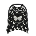 Personalized Baby Car Seat Canopy with Name, Custom Stroller Baby Car Seat Covers for Girls, Minky Nursing Carseat Cover for Breastfeeding, Car Seat Canopies for Infant Newborn(Butterfly)