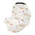 Personalized Baby Car Seat Cover for Girls, Custom Nursing Covers for Breastfeeding with Name, Princess Floral Infant Stroller Cover, Baby Carseat Canopy for Newborn, Multiuse Car Seat Canopies