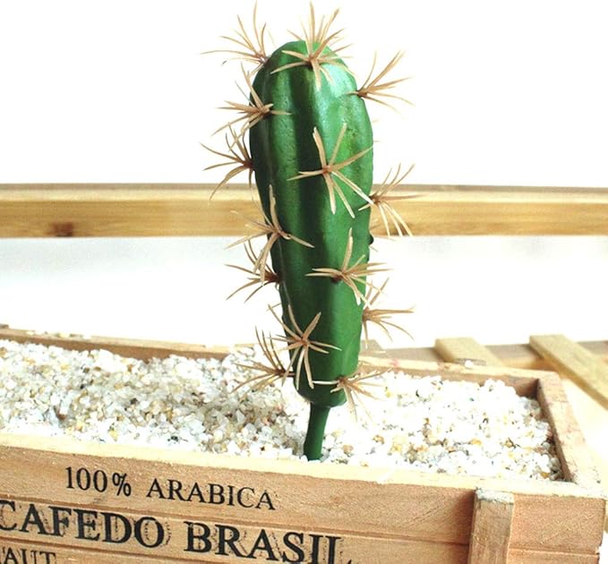 FagusHome Artificial Cactus Decor Faux Cactus Plant Fake Succulents Plants Artificial Cacti 4 Pieces Unpotted Indoor Home Décor Fake Cactus Stems