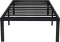 EMODA 16 Inch Heavy Duty Twin Bed Frame, Metal Platform Bed Frames No Box Spring Needed, Noise Free, Easy Assembly, Black
