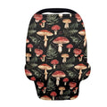Coldinair Mushroom Car Seat Cover for Babies Girls,Nursing Cover,Soft Stretchy Infant Carseat Canopy,Shopping Cart/High Chair/Stroller Covers