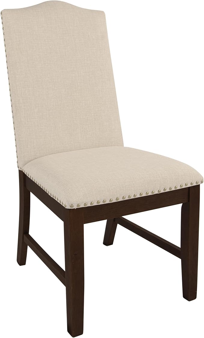 HomePop Scalloped Back Dining Chair - Beige Woven(Set of 2)