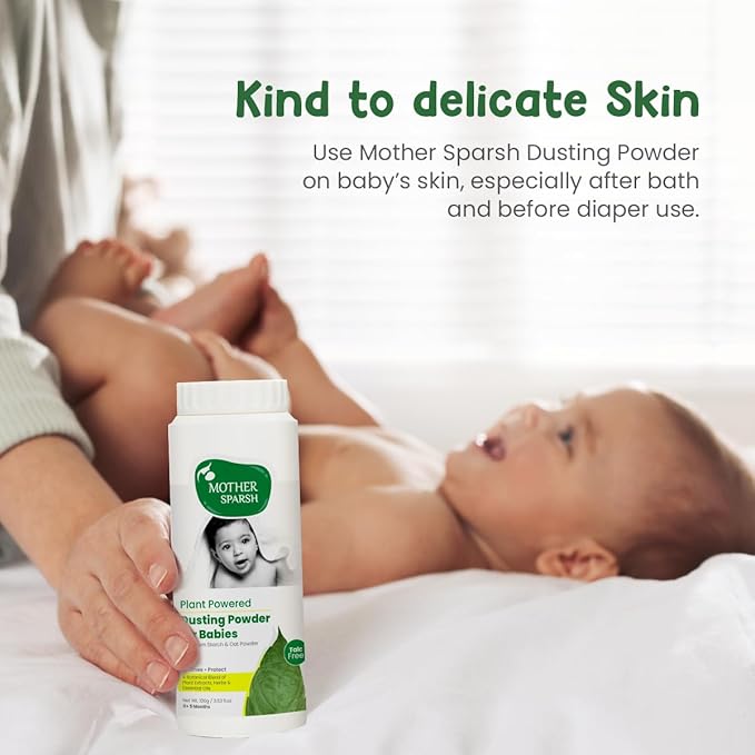 Mother Sparsh Talc-Free Natural Dusting Powder for Babies, 100 g (Pack of 2)