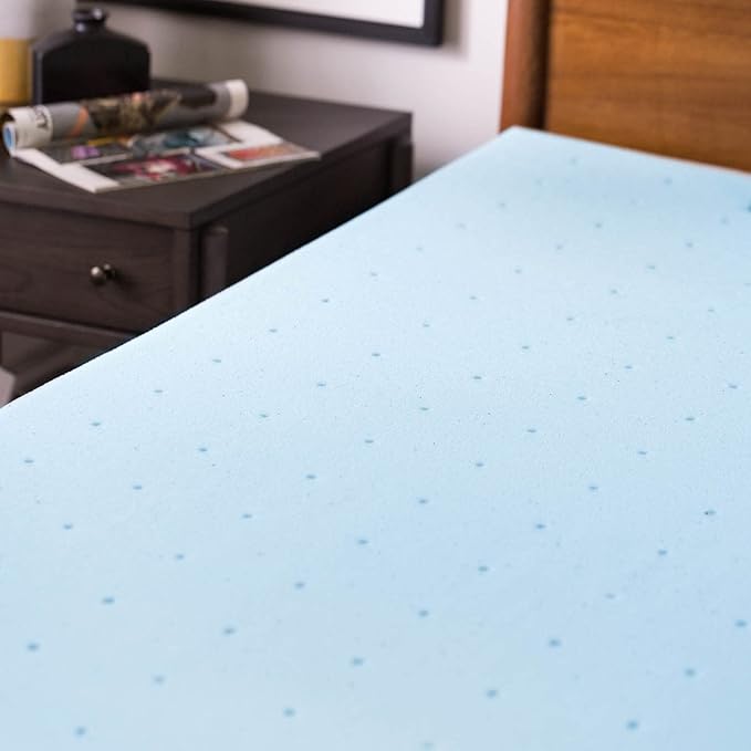 LUCID 3-inch Ventilated Gel Memory Foam Mattress Topper - Queen