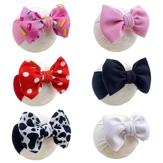 Baby Girl Headbands Nylon Bow Hair Accessories for Newborn Infants Toddlers (Y01, FZ)