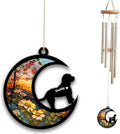 Cockapoo Sun Catcher Wind Chime, Custom Sunflower Suncatcher Dog Memorial Wind Chime, Dog Loss Gift, Dog Sympathy Gift, Pet Loss Suncatcher, Outdoor Garden Decor