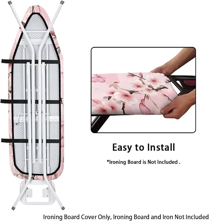 Beauty Cherry Blossom Printed Ironing Board Cover, 15x54 Ironing Board Cover