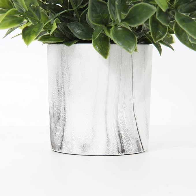 Hollyone Faux Plants Indoor Artificial Mini Potted Plants Plastic Green Plant Small Fake Plants Eucalyptus Decor in Pots for Home Table Room Bathroom Decor