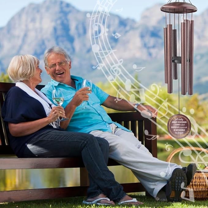 Retirement Wind Chime Personalized, Retirement Gifts of 2024, Best Gifts for Retirement, Deep Tone Wind Chimes Happy Retirement Life, Decorative Wind Chimes Outdoor, Product in USA