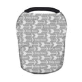 Personalized Arrow Baby Car Seat Covers with Name, Custom Nursing Cover Breastfeeding Scarf Soft Breathable Stretchy Coverage, Infant Stroller Cover for Boys Girls