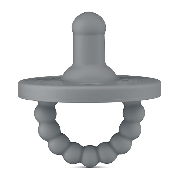 Ryan & Rose Cutie PAT Pacifier Teether (Stage 2, Charcoal)