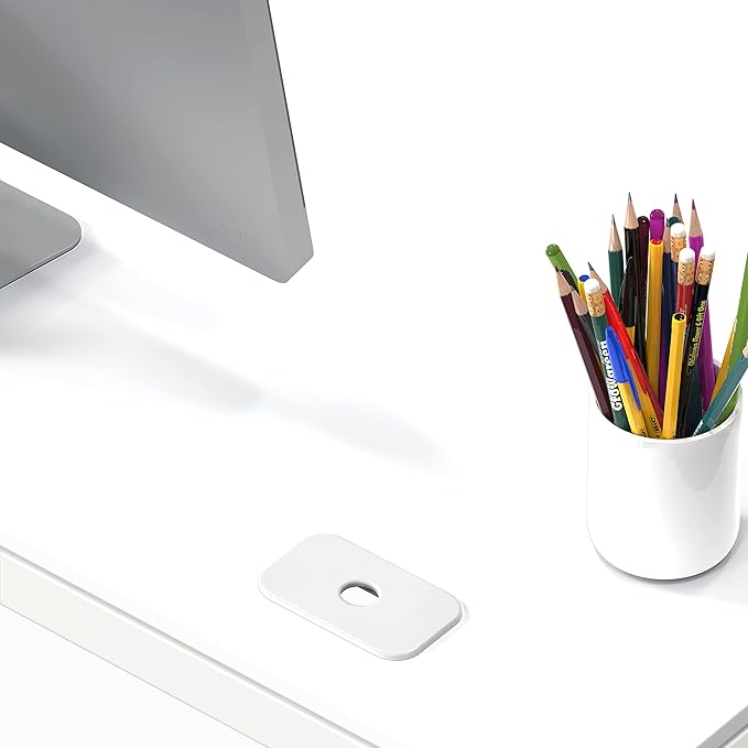 SHW 55-Inch Commercial-Grade Office Computer Desk, White