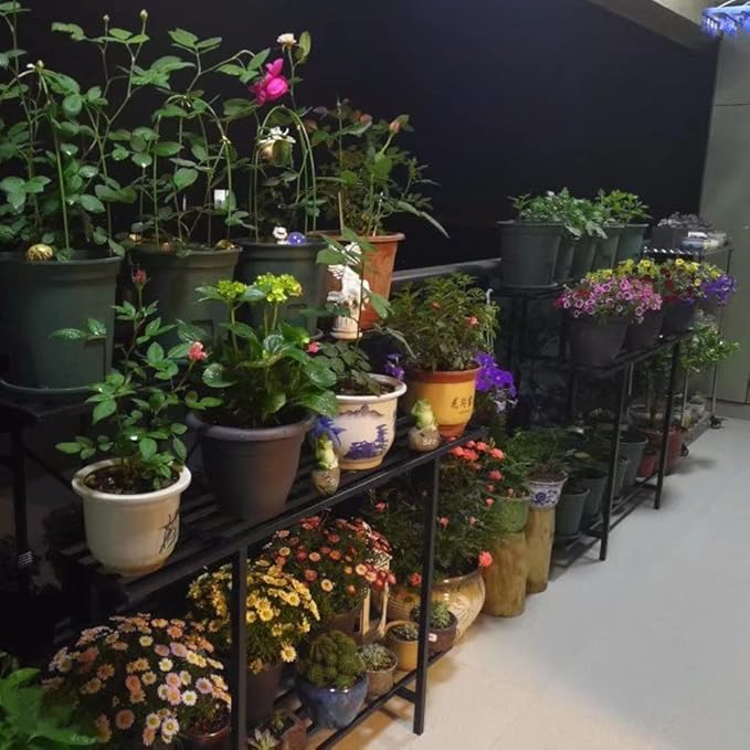 Zhongma 3 Tier Sturdy Plant Stand Space-Saving Heavy Duty Plant Holder for Home Indoor and Outdoor, L35.43 xW17.32 x H39.37 inch, 660 LBS Capacity & Heavy Duty Construction. …