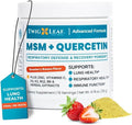 Twig & Leaf MSM + Quercetin Powder with Vitamin C & Zinc (Strawberry Banana) - Immune System Support Supplement for Respiratory Health & Lung Function - Natural Defense & Recovery Complex - 4.76 oz