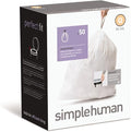 simplehuman Custom Fit Trash Can Liner Q, 50-65 L / 13-17 Gal, 50-Count Box