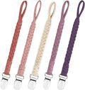 Braided Pacifier Clip for Boys & Baby Girl, Binky Clips Pacifier Holder 100% Handmade Teething Straps Unisex Design