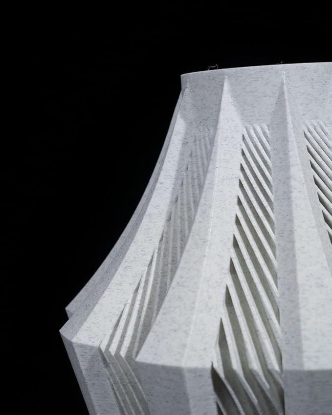 Aether Gray Vase – Modern Architectural Design | Eco-Friendly Home Decor (Primary color:Black;)