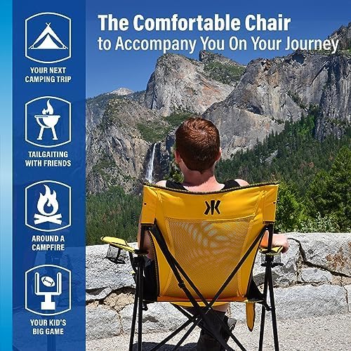 Kijaro Dual Lock Portable Camping Chairs - Enjoy the Outdoors with a Versatile Folding Chair for Sports, Lawn - Dual Lock Feature Locks Position – Hanami Pink