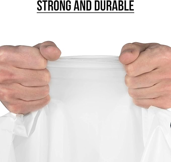 Aluf Plastics 45 Gallon 0.9 MIL Clear Garbage Bags