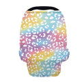 Forchrinse Colourful Leopard Print Car Seat Cover Stretchy Breastfeeding Nursing Cover Soft Multi Use Cover for Shopping Cart/High Chair/Stroller