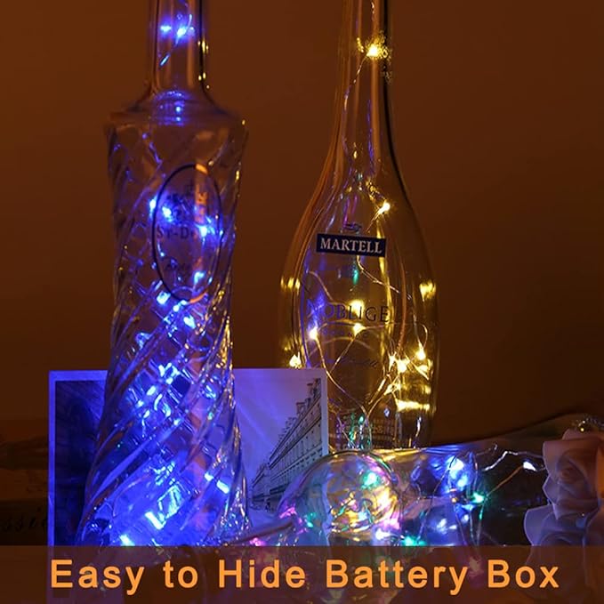 Ostwiki Fairy Lights Battery Operated String Lights, 6 Pack Mini Lights 20 LED 7ft Twinkle Firefly Starry Light for DIY Craft Mason Jar Bedroom Wedding Party Table Christmas Decoration (Mix-Colored)