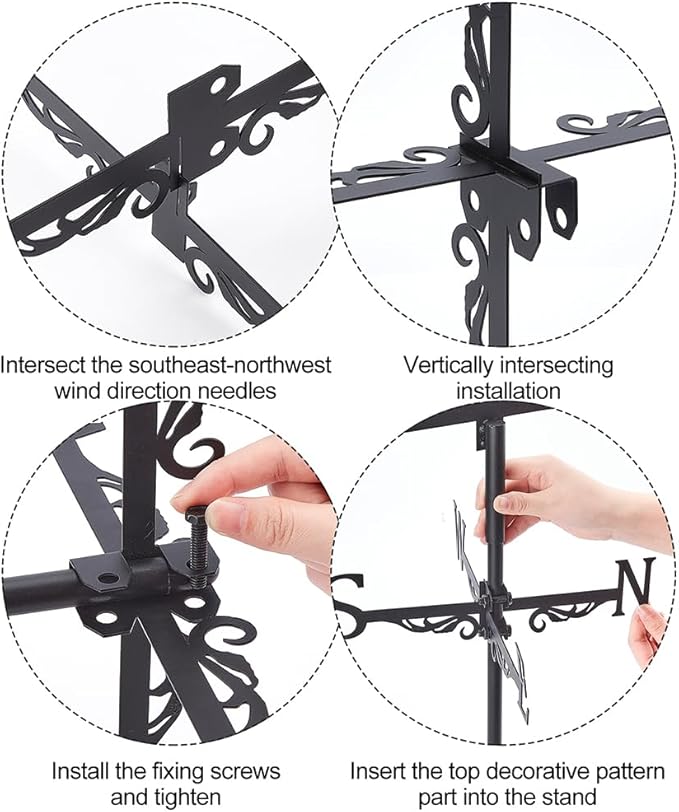 SUPERDANT Quail Weather Vane Animal Birds Wind Vanes for Yard Metal Weathervane Roof Mount for Gardens Outside Black Weathervanes Farmhouse Farm Barn Sheds Patio Decorations Gift