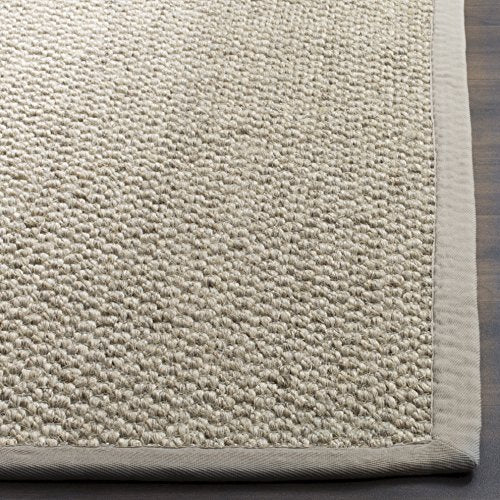 SAFAVIEH Natural Fiber Collection Runner Rug - 2' x 6', Marble, Sisal, Woven Design with Border (NF525C) - color: Marble, size: 2' x 6' (Runner)