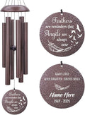 Personalized Wind Chimes for Loss of Loved One, Bereavement & in Memory Wind Chimes, Sympathy Gifts in Memory of Father, Mother, or a Loved One, Product in USA