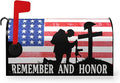 Memorial Day Mailbox Cover Patriotic American Stripes Stars Freedom Flag Magnetic Mailbox Wraps Remember and Honor Post Letter Box Cover Standard Size Outdoor Garden Yard Decoration