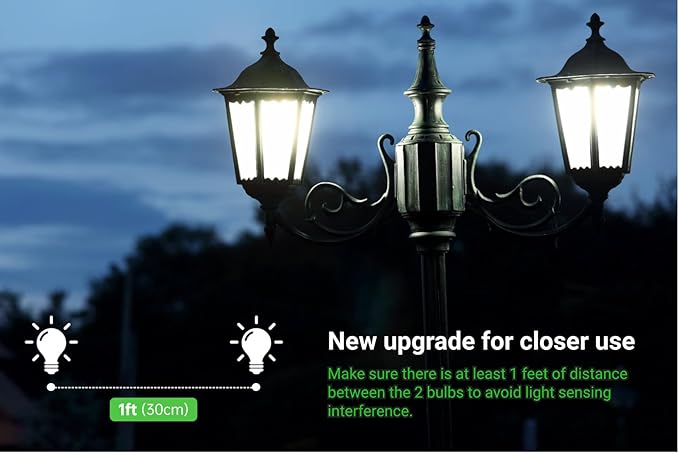4 Pack Dusk to Dawn LED Light Bulbs 10W(75W Equivalent), 3000K Soft White 1100LM,E26 A19 Automatic Sensor Bulb, Built-in Photocell Detector for Garage Door, Porch, Outdoor Lighting(Non-Dimmable)