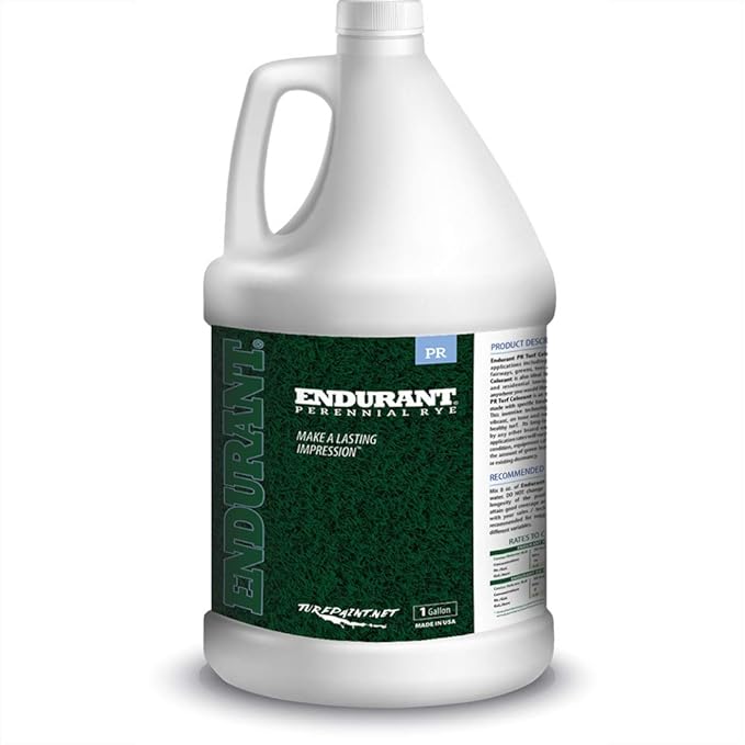 Endurant Turf Colorants - Perennial Rye Spray Green Grass Paint for Lawns - Revives Dry, Patchy Yards - Light Grass Hue - Easy to Use, Concentrated Turf Grass Dye - Covers Approx 10,000 Sq Ft - 1 Gal