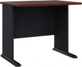Bush Business Furniture Series A 36W Small Desk in Hansen Cherry and Galaxy, Compact Computer Table for Home or Professional Office