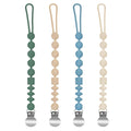 MINMUNJIU Silicone Pacifier Clips for Boys, 4 Pack One Piece Soft Flexible Pacifier Holder Clip Binky Clips for Boys