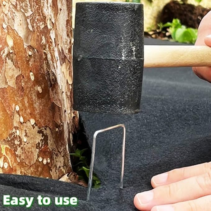6 Inch 150 Pcs Hot-dip Galvanized U-Shaped Garden Stakes, Landscape Staples, Ground Stakes, for Decoration Weed Barrier Fabric, Irrigation Tubing, Holding Fence, Tarpaulin (150, 6 INCH)