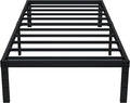 EMODA 14 Inch Twin Bed Frames No Box Spring Needed, Heavy Duty Metal Twin Platform Bed Frame, Noise Free, Easy Assembly, Black