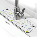 Atomic Mid Century Geometry Rustic Modern Black Kitchen Sink Splash Guard