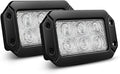 Nilight 15029S-B 2PCS 18w Flush Mount Lights Spot Work Driving Bar Off Road Led Jeep Truck Tacoma Bumper ATV UTV,2 Years Warranty