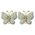 2 Pcs Butterfly Hair Bow Girl, Kid's Cute Hair Clips Barrettes Accessories for Infants Toddlers Baby Kids Fine Hair (Mint Green)