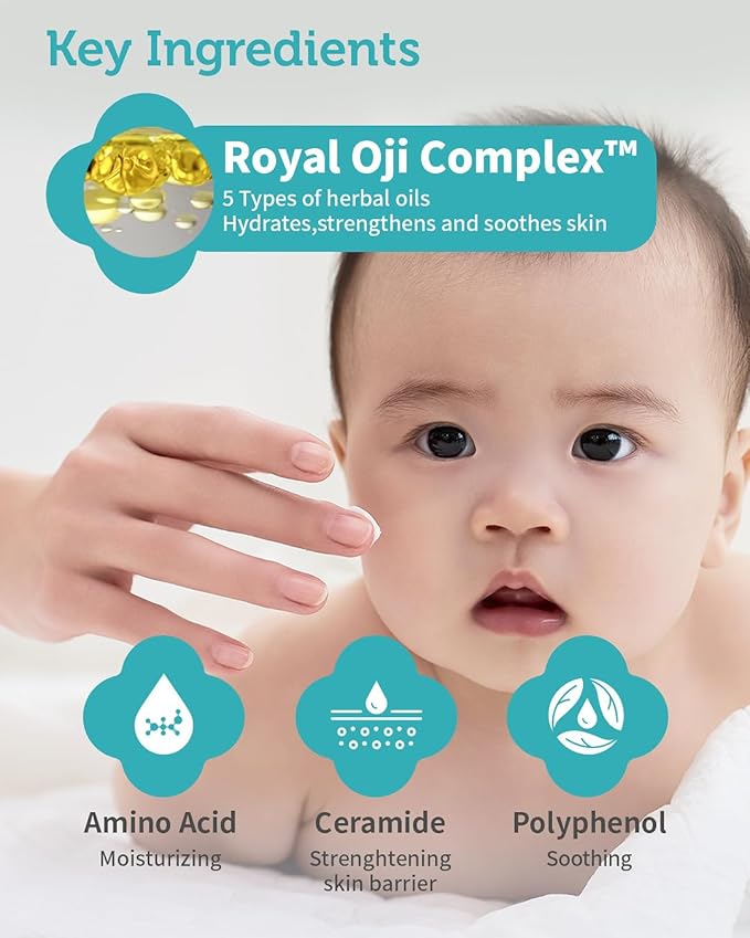 GOONGBE Pri-mmune Moisture Lotion & Cream - Korean Baby Moisturizer - Hypoallergenic Moisturizing & Calming Daily Moisturizer - Fast Absorbing, Naturally Derived Non-Greasy, 11.8oz + 6.1oz.