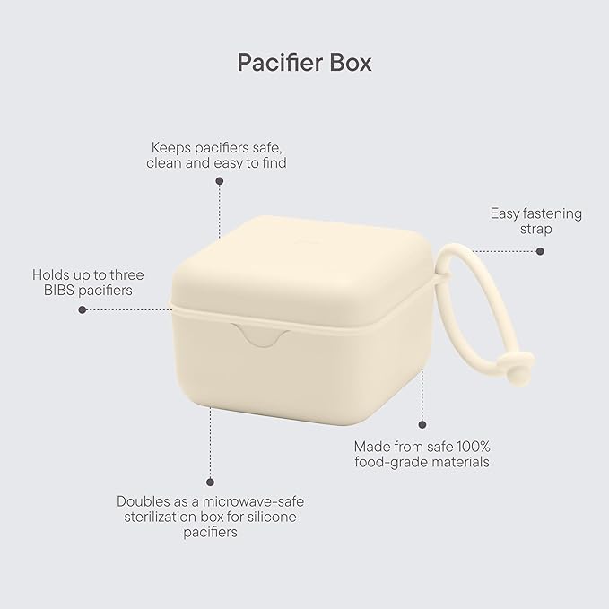 BIBS Pacifier Box with Loop for Storing & Carrying Soothers | 100% BPA Free Material | Designed & Made in Denmark | Hunter Green