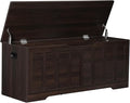47.2" Storage Chest Extra Large,Storage Trunk with 2 Safety Hinges,Wooden Storage Bench,Shoe Bench,47.2x15.7x19.1 Inch,Easy Assembly,Storage Bench for Bedroom,Living Room,entryway(Espresso).