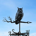 Metal Rooster Shape Weathervane, Roof Mount Weather Chicken Wind Vane Direction Indicator,Outdoor Scene Garden Chicken Weather Vane Ornament for for Shed Farmhouse Patio Decor(Owl)