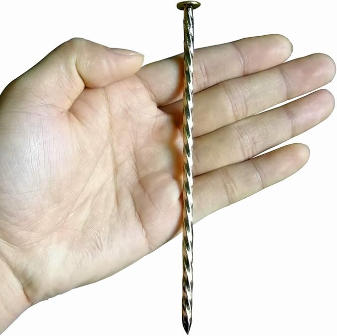 Artificial Turf Stakes Galvanized Metal Spiral Landscape Spikes for Fake Landscaping Grass, 35 Count, Outdoor, Heavy-Duty, Rust Resistant Security, 6-Inch Long,Anchoring Spikes