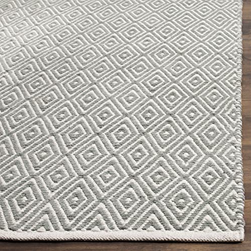 SAFAVIEH Boston Collection 3' x 5' Grey BOS682E Handmade Flatweave Cotton Area Rug - color: Grey, size: 3' x 5' (Rectangular)