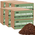 24 Pack Premium Coco Coir Brick for Plants- 100% Organic Compressed Raw Material Coconut Coir Bricks Starting Mix, Coco Coir Fiber Coconut Husk for Planting, Gardening, Potting