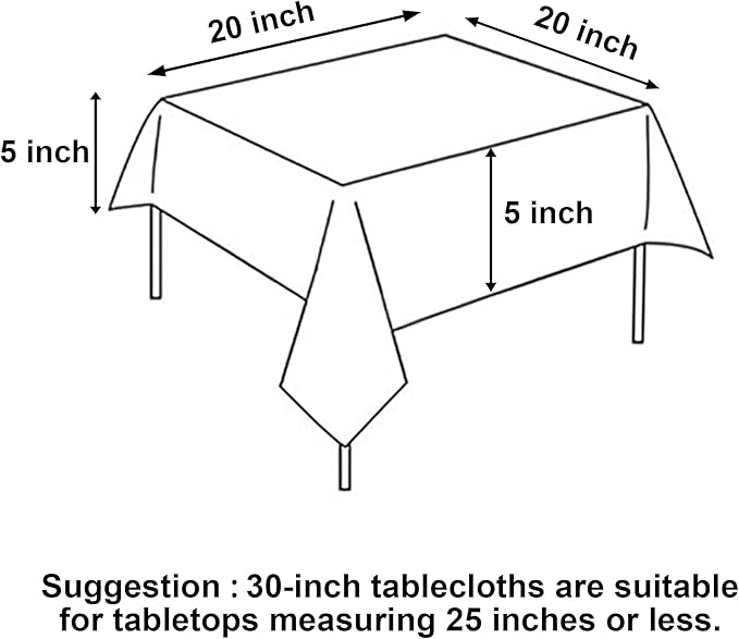 Hiasan 2 Pieces Square Tablecloth - Waterproof and Spillproof Dining Room Washable Polyester Table Cloth for Dining Room, 30 x 30 Inch, Grey