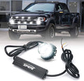 Xprite Hideaway Strobe Lights White LED Strobe Light Kit with 14 Flash Patterns Grill Strobe Lights for Trucks Surface Mount Headlight Taillight Emergency Warning for Work and Tow Vehicles - 1PC