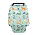 AFPANQZ Dino Stretchy Baby Car Seat Nursing Breastfeeding Cover Super Breathable Multiuse Infant Carseat Canopy Stroller Cover Scarf All Seasons Girl Baby