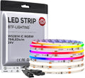 BTF-LIGHTING FCOB COB LED Strip Light, WS2814 Smart IC RGBW 4000K Color Chasing Light, UL Listed DC24V 16.4FT 784LEDs/m High Density 10mm Width for Home Party DIY Decor(No Adapter or Controller)